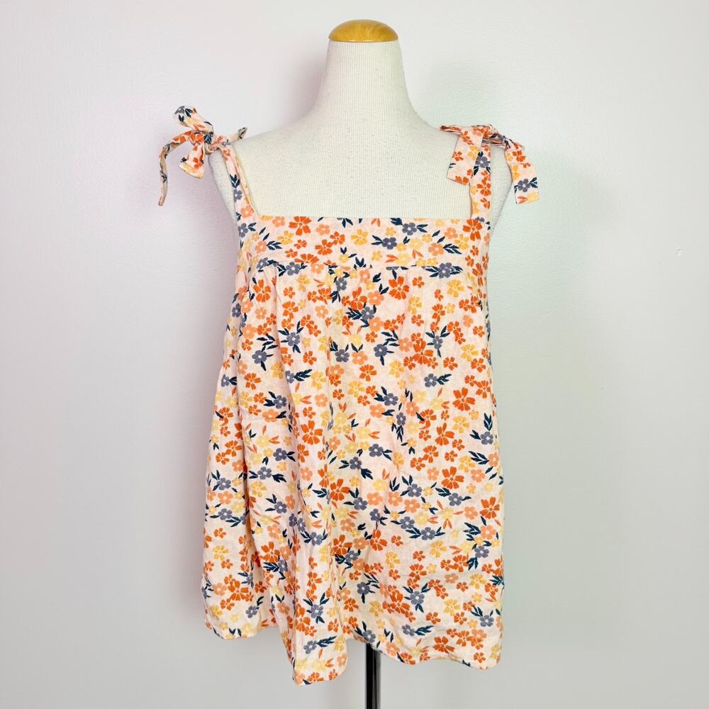 Sonoma Tie Strap Tank Tops Linen Blend Lot of 3 Women's XL Floral Geometric Boho - Picture 4 of 16